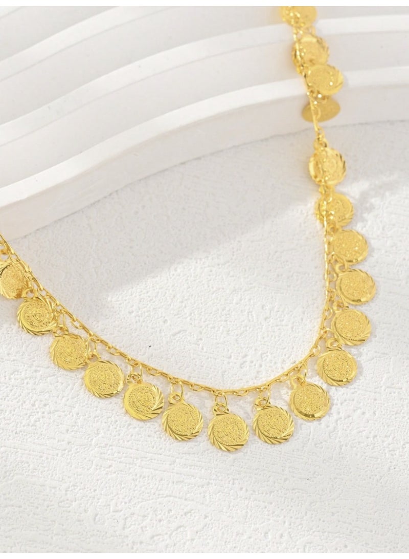 veya An Elegant 18K Gold Plated Stainless Steel Anklet With Minimal Drop-Shaped Beads - Image 4